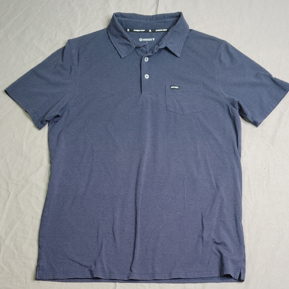 Hooey Golf Polo Mens Size Medium Blue Muted Short Sleeve‎ Casual - Picture 2 of 11